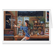 Kunstenaar met perspectiefmachine (Voorkant Horizontaal)