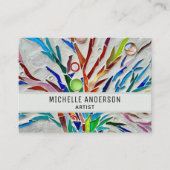 Kunstenaar moderne kleurrijke QR-code Visitekaartje (Voorkant)