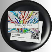 Kunstenaar moderne kleurrijke QR-code Visitekaartje