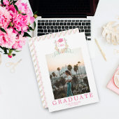 Kunstenaar Monogram Foto Afstudeerannonce Kaart