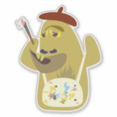 Kunstenaar Monster Fun Character Cartoon Art Desig Sticker (Voorkant)