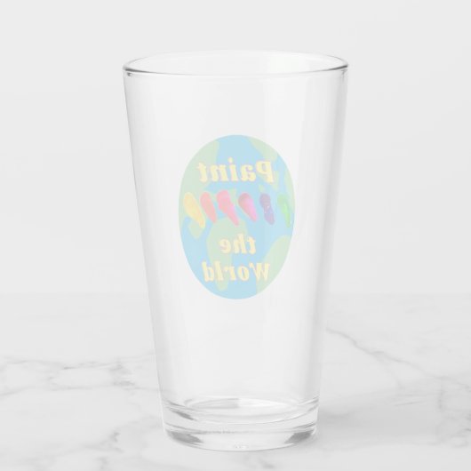 Kunstenaar ontwerper creatieve Schilder de wereld Glas (Achterkant)
