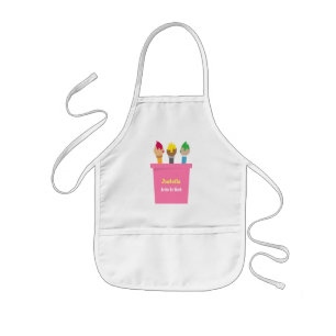 Kunstenaar op het werk Paintbrushes Apron Personal Kinder Schort