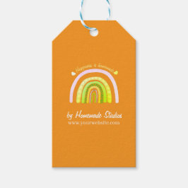 Kunstenaar Regenboog 'Geluk is Thuisgemaakt' Cadeaulabel