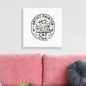 Kunstenaar Schilder Kat Grappige Kat Grafisch - Ku Canvas Afdruk (Insitu (Woonkamer))