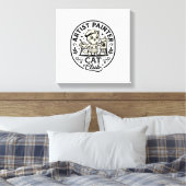 Kunstenaar Schilder Kat Grappige Kat Grafisch - Ku Canvas Afdruk (Insitu (Slaapkamer))