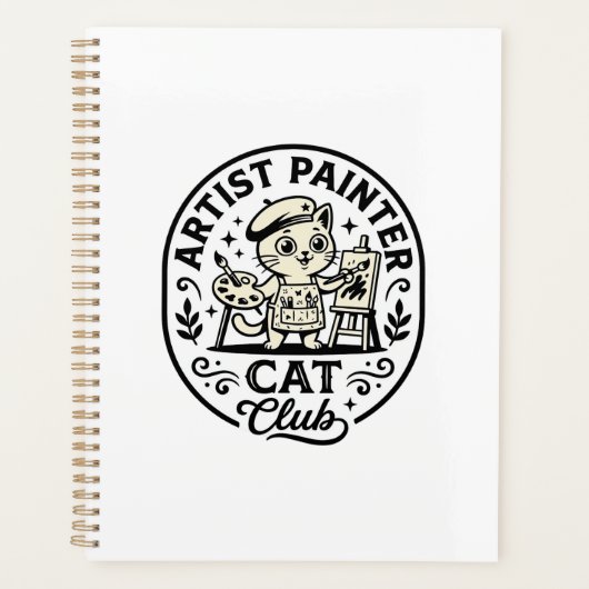 Kunstenaar Schilder Kat Grappige Kat Grafisch - Ku Planner (Voorkant)