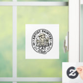 Kunstenaar Schilder Kat Grappige Kat Grafisch - Ku Raamsticker (Huis)