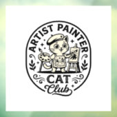 Kunstenaar Schilder Kat Grappige Kat Grafisch - Ku Raamsticker (Vel 3)