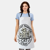 Kunstenaar Schilder Kat Grappige Kat Grafisch - Ku Schort (Gedragen)