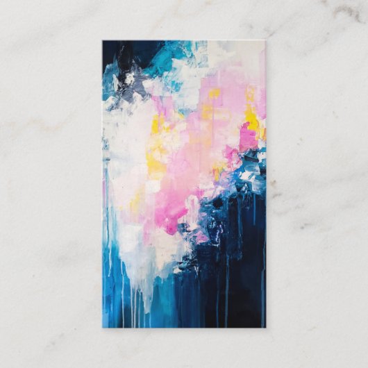 Kunstenaar schilder met media-icoon visitekaartje (Voorkant)