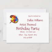 Kunstenaar Schilder Thema Verjaardag Kaart (Achterkant)