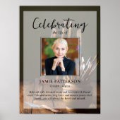 Kunstenaar, Schilder, Viering van het Leven Uitvaa Poster (Voorkant)