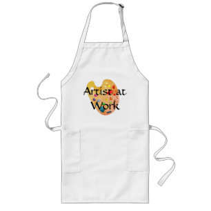 Kunstenaar Schilderende Schilders Ambachten Koken  Lang Schort