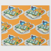 Kunstenaar Schildert Cadeaupapier (Vlak)