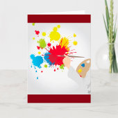 Kunstenaar schildert Wenskaarten Kaart