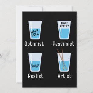 Kunstenaar speelt schimmelaar kunstenaars bedankkaart