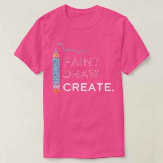 Kunstenaar Tekening Schilderij T-shirt (Design voorkant)