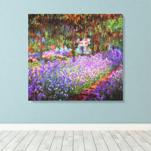 Kunstenaar Tuin Monet Fine Art Canvas Afdruk (Insitu (Houten vloer))