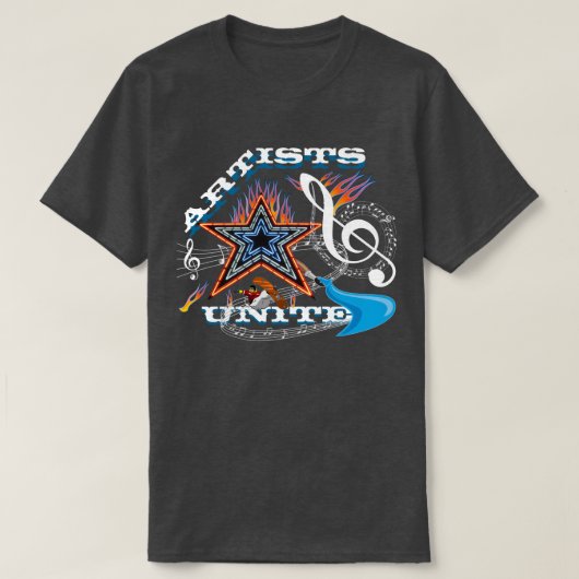 Kunstenaar United Music T-shirt (Design voorkant)