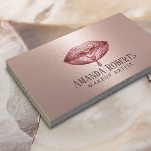 Kunstenaar van de make-up nam Gouden Druipende Visitekaartje