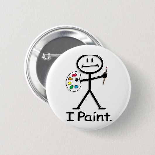 Kunstenaar:verf Ronde Button 5,7 Cm (Voorkant /achterkant)