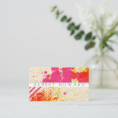 Kunstenaar | Verfspatten | Maker van moderne schil Visitekaartje (Staand voorkant)