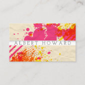 Kunstenaar | Verfspatten | Maker van moderne schil Visitekaartje (Voorkant)