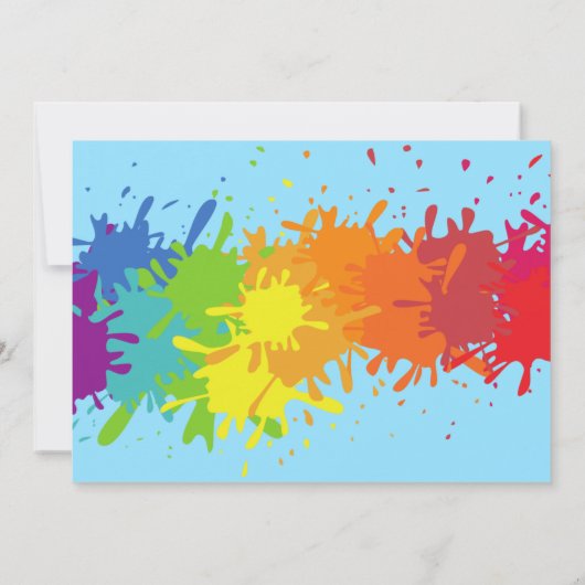 Kunstenaar Verjaardagsfeest Dank u kaart (Achterkant)