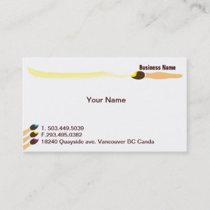 kunstenaar visitekaartje