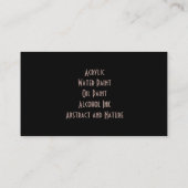 "Kunstenaar" Visitekaartje (Achterkant)