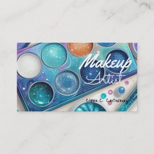 Kunstenaar voor Bold Sparkle Make-up Visitekaartje (Voorkant)