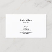 Kunstenaar voor moderne verstuifseleingeving visitekaartje (Achterkant)