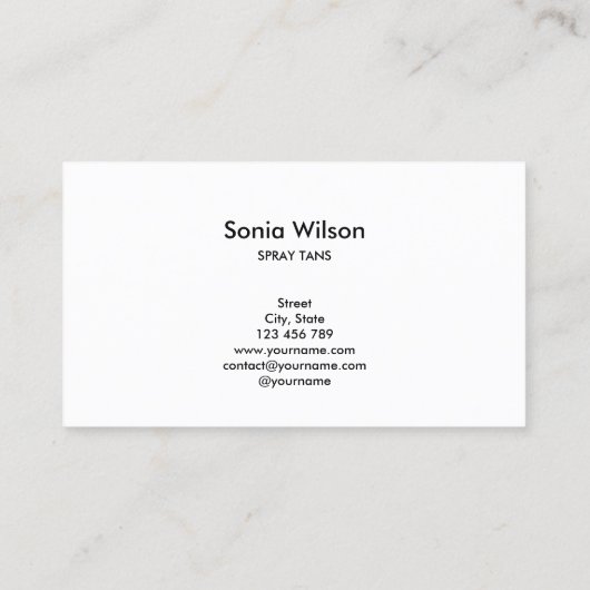 Kunstenaar voor moderne verstuifseleingeving visitekaartje (Achterkant)