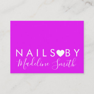 Kunstenaar voor vette neonhartmake-up Nagelsalon Visitekaartje