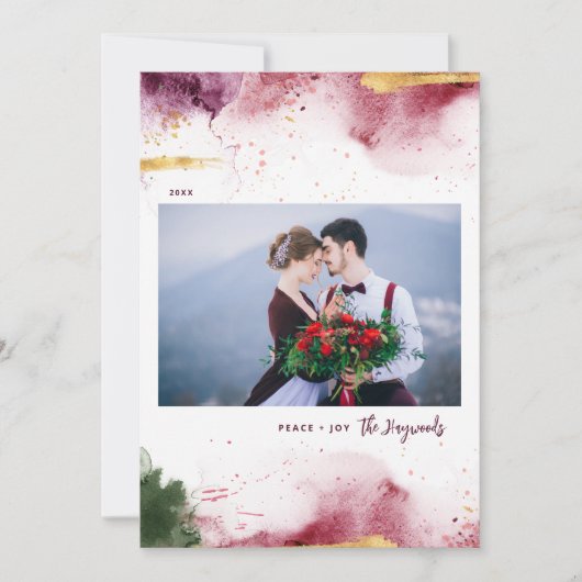 Kunstenaar Vrede en Vreugde Foto Feestdagenkaart (Voorkant)