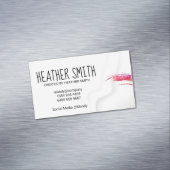 Kunstenaar/Waterverf geborsteld | Silky Drapery Magnetisch Visitekaartje (Voorbeeld)