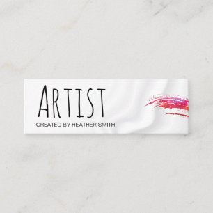 Kunstenaar/Waterverf geborsteld   Silky Drapery Mini Visitekaartje