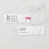 Kunstenaar/Waterverf geborsteld | Silky Drapery Mini Visitekaartje (Voorkant / Achterkant)