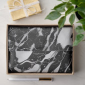 Kunstenaar Zwart Wit Abstract Marmeren Textuur 1a Tissuepapier (Geschenk)