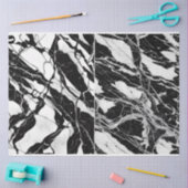 Kunstenaar Zwart Wit Abstract Marmeren Textuur 1a Tissuepapier (Craft)