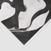 Kunstenaar Zwart Wit Abstract Marmeren Textuur 1b Tissuepapier (Detail)