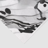 Kunstenaar Zwart Wit Abstract Marmeren Textuur 1d Tissuepapier (Detail)