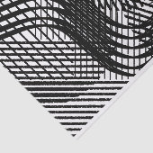 Kunstenaar Zwart Wit Grote Golvende Lijn Patroon T Tissuepapier (Detail)