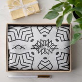 Kunstenaar Zwart Wit Grote Zonnebloem Geometrische Tissuepapier (Geschenk)