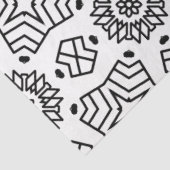 Kunstenaar Zwart Wit Grote Zonnebloem Geometrische Tissuepapier (Detail)