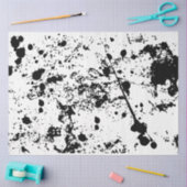 Kunstenaar Zwart Wit Verf Splatter Grunge Textuur Tissuepapier (Craft)