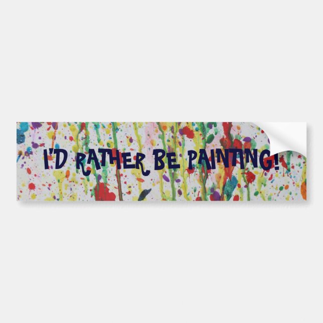 Kunstenaars Bumpersticker (Voorkant)