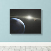 Kunstenaars concept van een astroïde gordel Foto Canvas Afdruk (Insitu (Houten vloer))