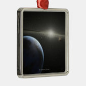 Kunstenaars concept van een astroïde gordel Foto Metalen Ornament (Rechts)